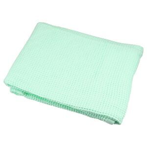 1Pc Waffle Weave Pattern Soft Absorbent Bath Towel Green 55.12"x27.56"